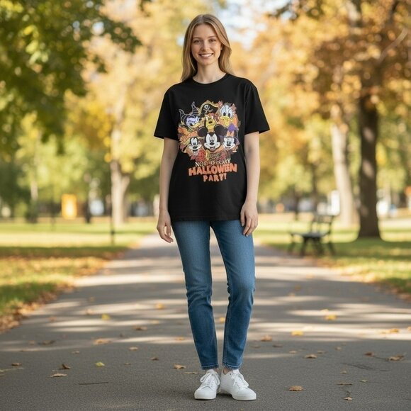 Disney Mickey's Not So Scary Halloween Party Heavy Cotton T-shirt  X-Large - Picture 3 of 6